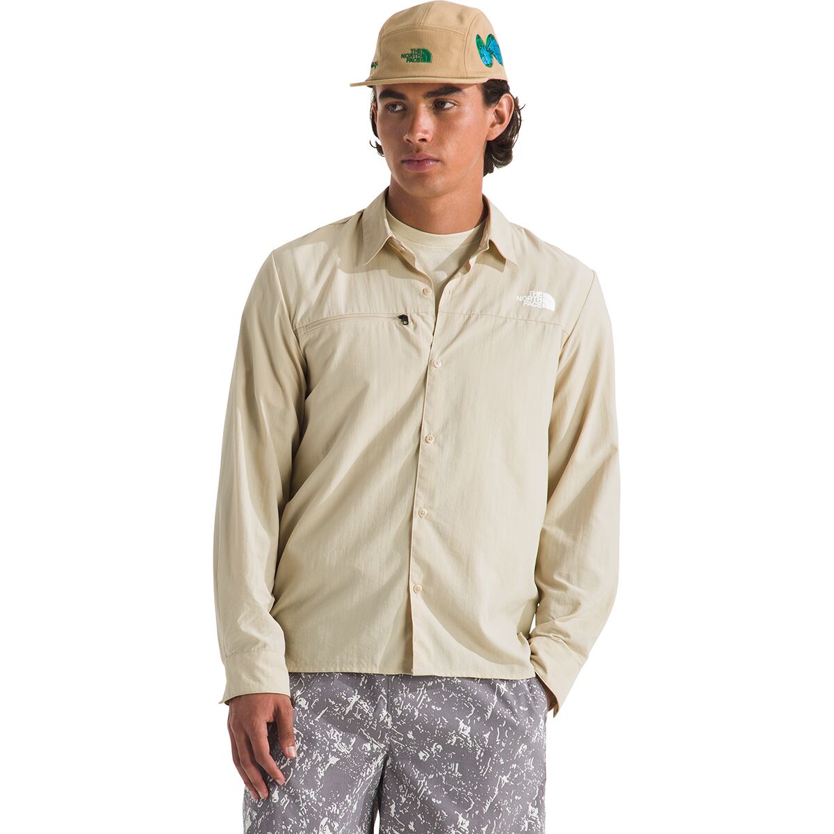 Image of The North Face Packable Long-Sleeve Shirt - Men's Desert Stone, M