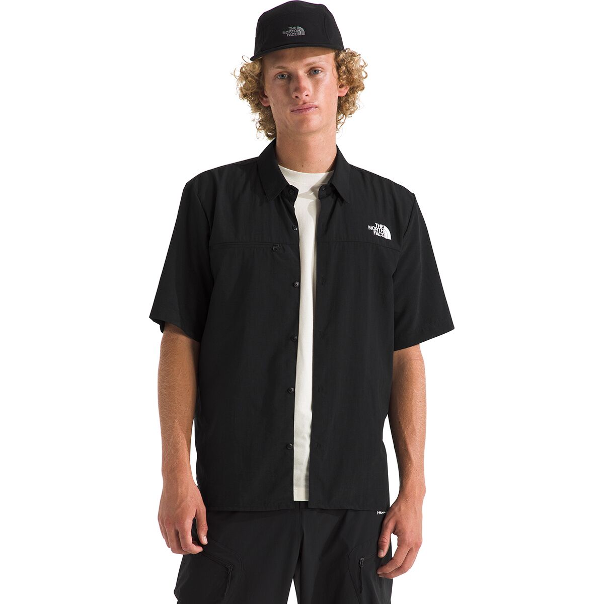 Image of The North Face Packable Short-Sleeve Shirt - Men's TNF Black, M