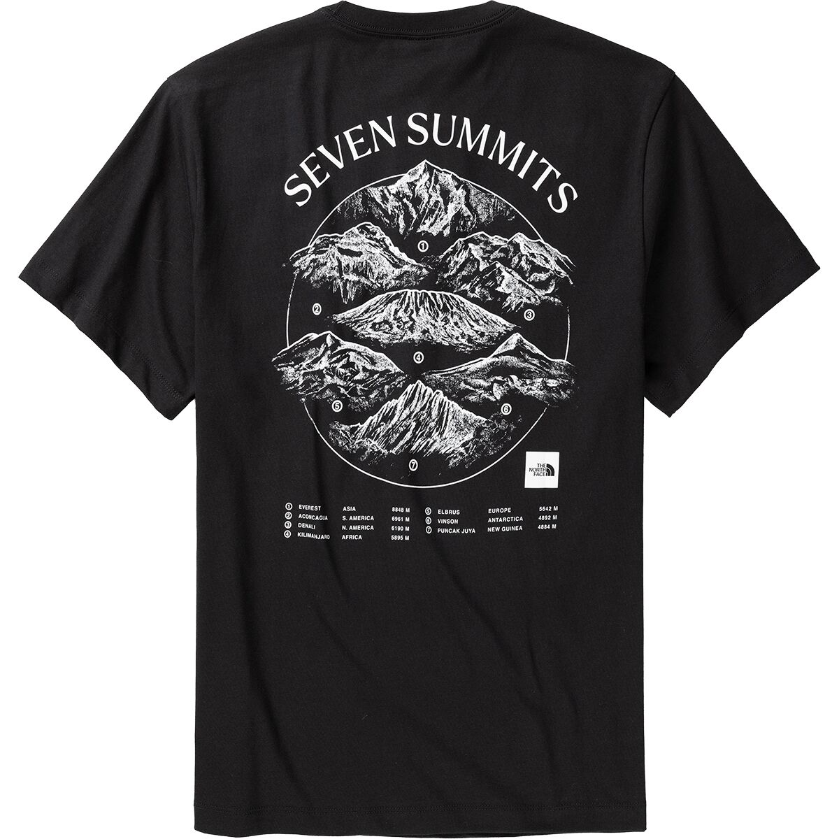 Image of The North Face Places We Love Seven Summits Short-Sleeve T-Shirt - Men's TNF Black, S