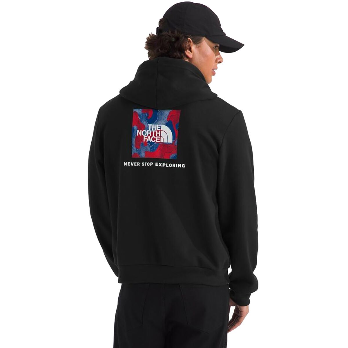 Image of The North Face Red White & Blue Regular Hoodie - Men's TNF Black, M