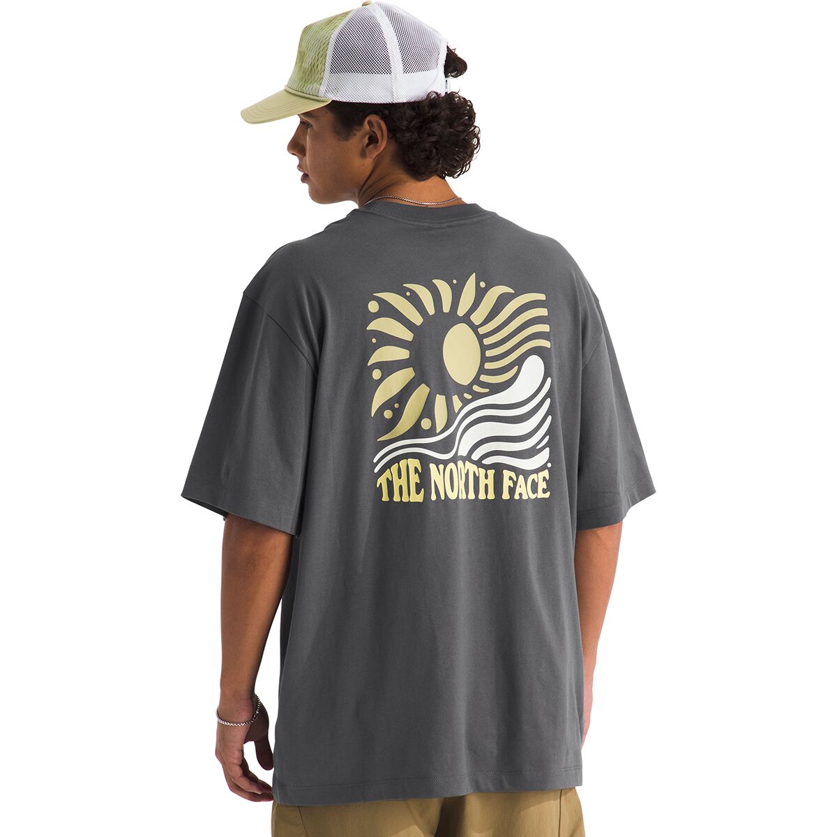 Image of The North Face Sun Oversize Short-Sleeve Graphic T-Shirt - Men's Anthracite Grey, M