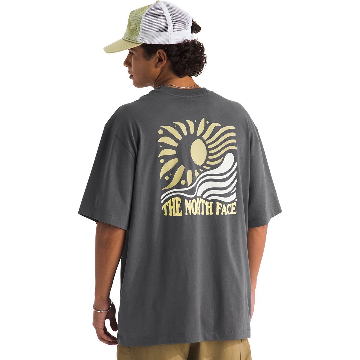 Image of The North Face Sun Oversize Short-Sleeve Graphic T-Shirt - Men's Anthracite Grey, M