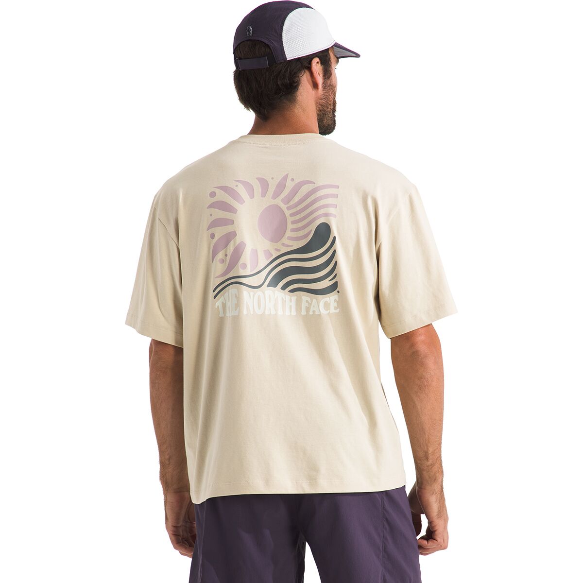 Image of The North Face Sun Oversize Short-Sleeve Graphic T-Shirt - Men's Desert Stone, M
