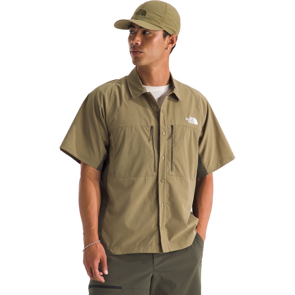 Image of The North Face Trail LIGHTRANGE Short-Sleeve Shirt - Men's Cedar/New Taupe Green, S