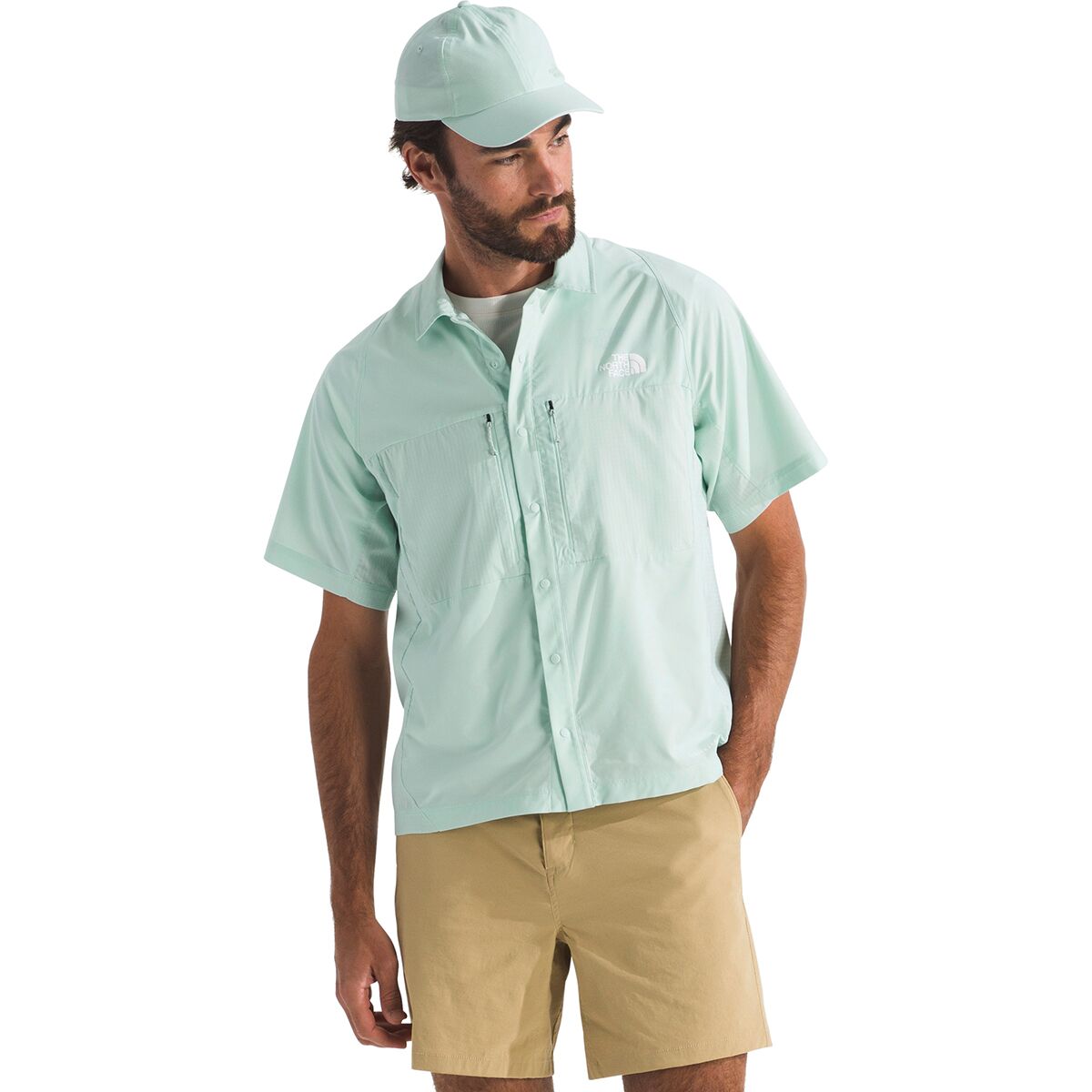 Image of The North Face Trail LIGHTRANGE Short-Sleeve Shirt - Men's Opal Frost, L