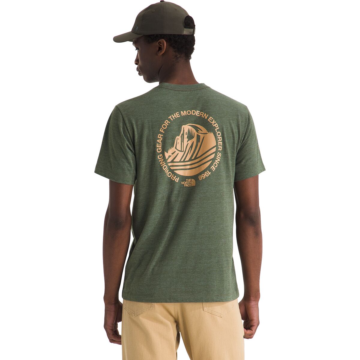 Image of The North Face Tri-Blend Mountain Days Short-Sleeve T-Shirt - Men's New Taupe Green White Heather, 3XL