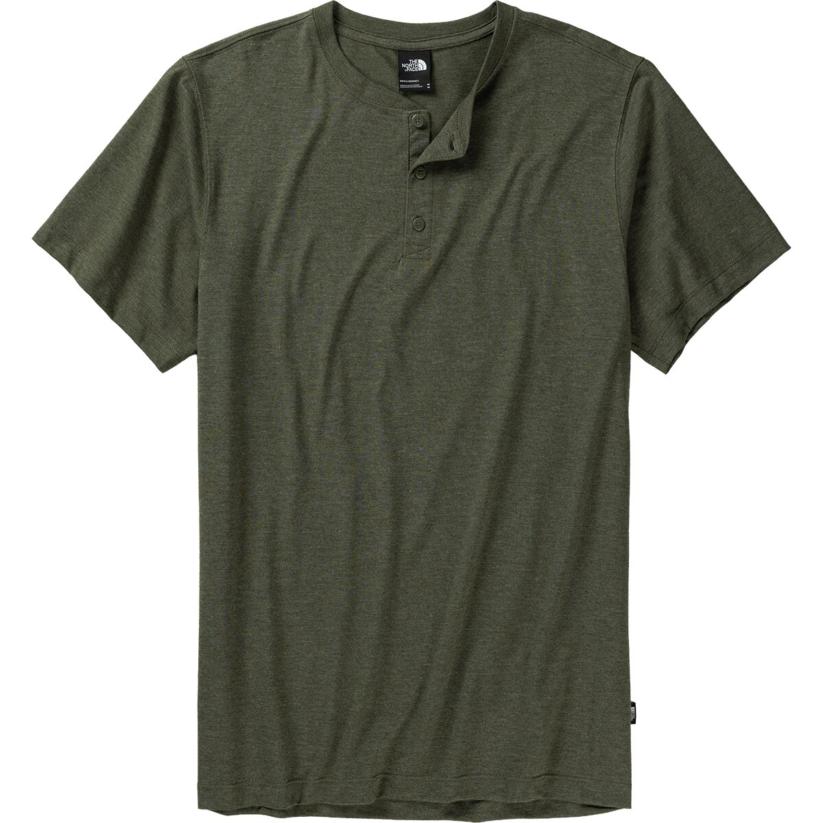 Image of The North Face Tri-Blend Short-Sleeve Henley - Men's New Taupe Green White Heather, M