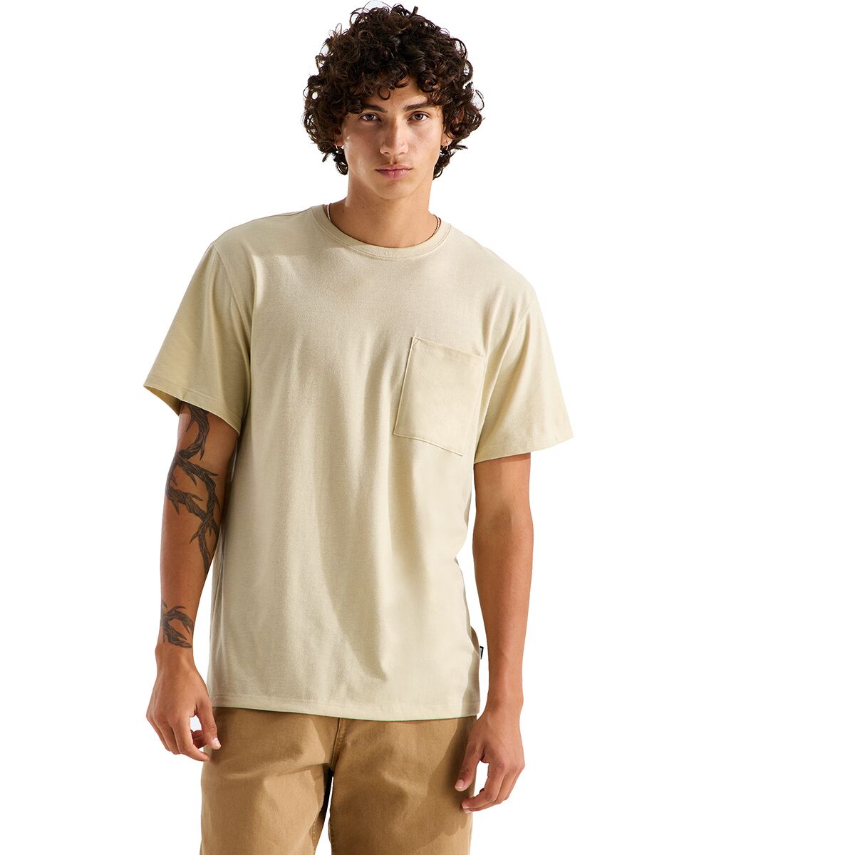 Image of The North Face Tri-Blend Short-Sleeve Pocket T-Shirt - Men's Desert Stone Heather, L