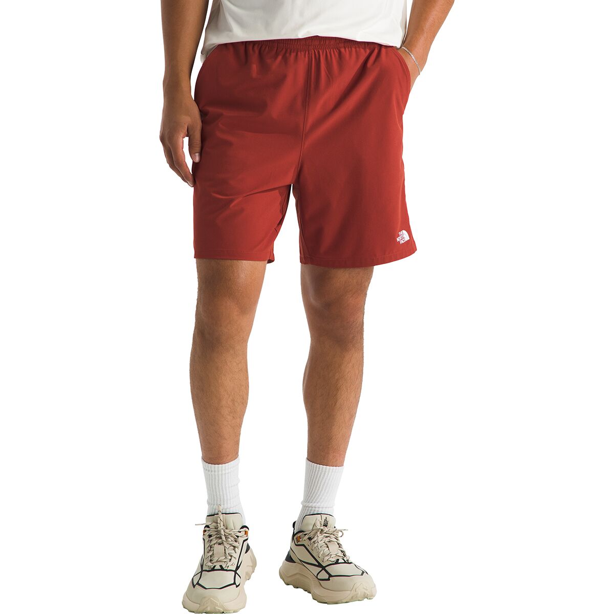 Image of The North Face Wander 2-In-1 7in Short - Men's Iron Clay/Lava Red, XL/Reg