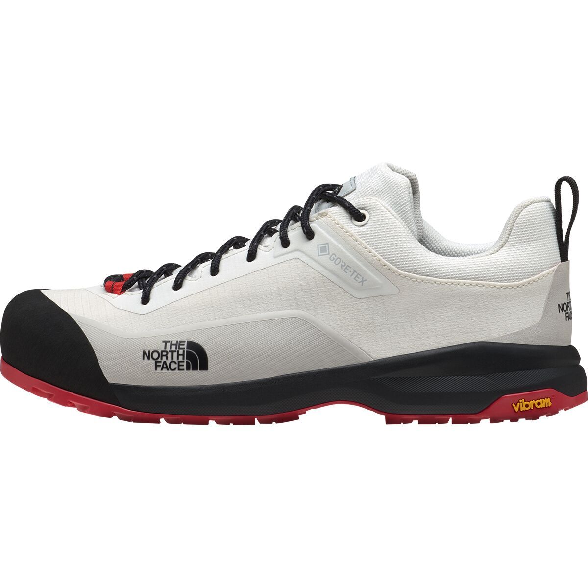 Image of The North Face Verto Approach GORE-TEX Shoe White Ash/TNF Red, Mens 10.0/Womens 11.5