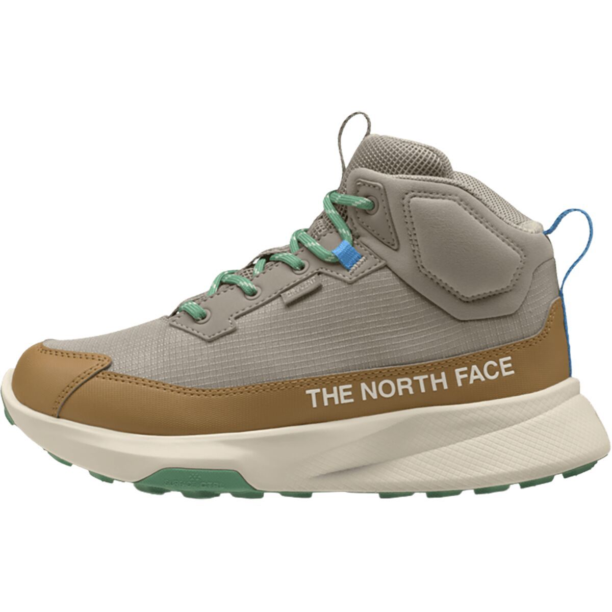 Image of The North Face Fastpack II Mid Waterproof Hiking Boot - Kids' Stone Slab/Dimmed Algae, 13