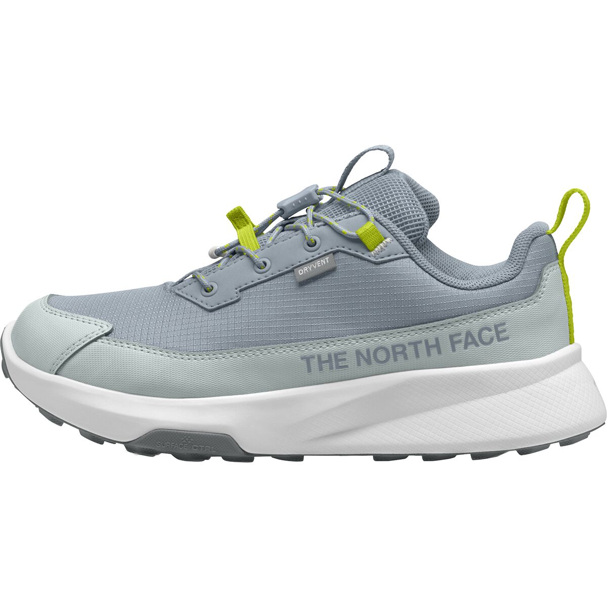 Image of The North Face Fastpack II Waterproof Hiking Shoe - Kids' Frost Grey/Fizz Lime, 11.0