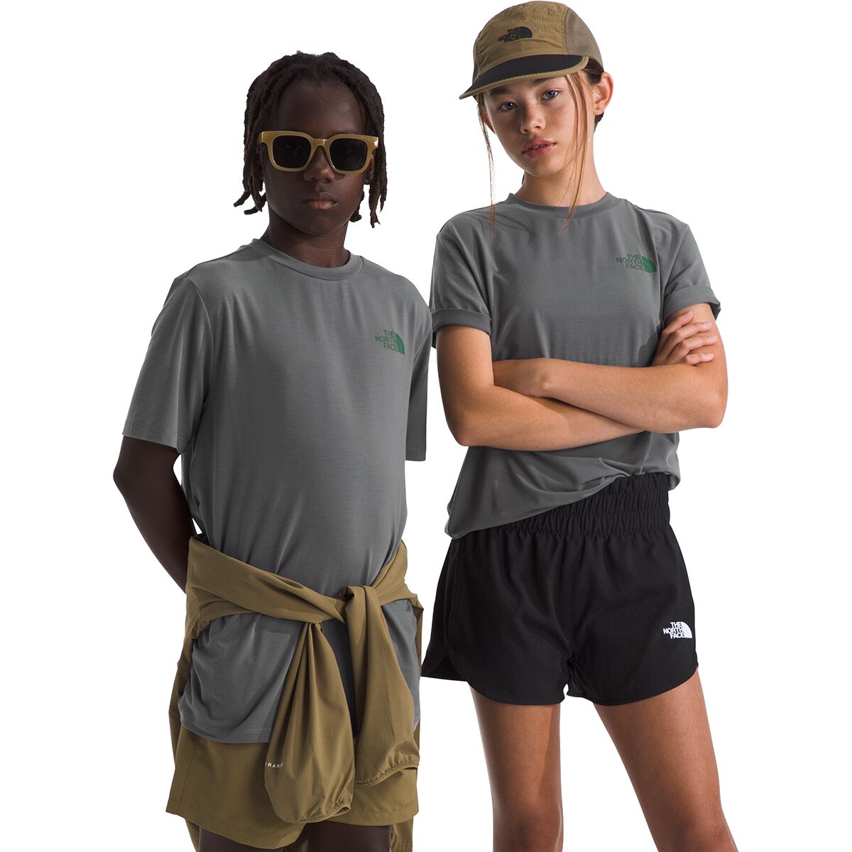 Image of The North Face Adventure Sequoia Shade T-Shirt - Kids' Smoked Pearl, M