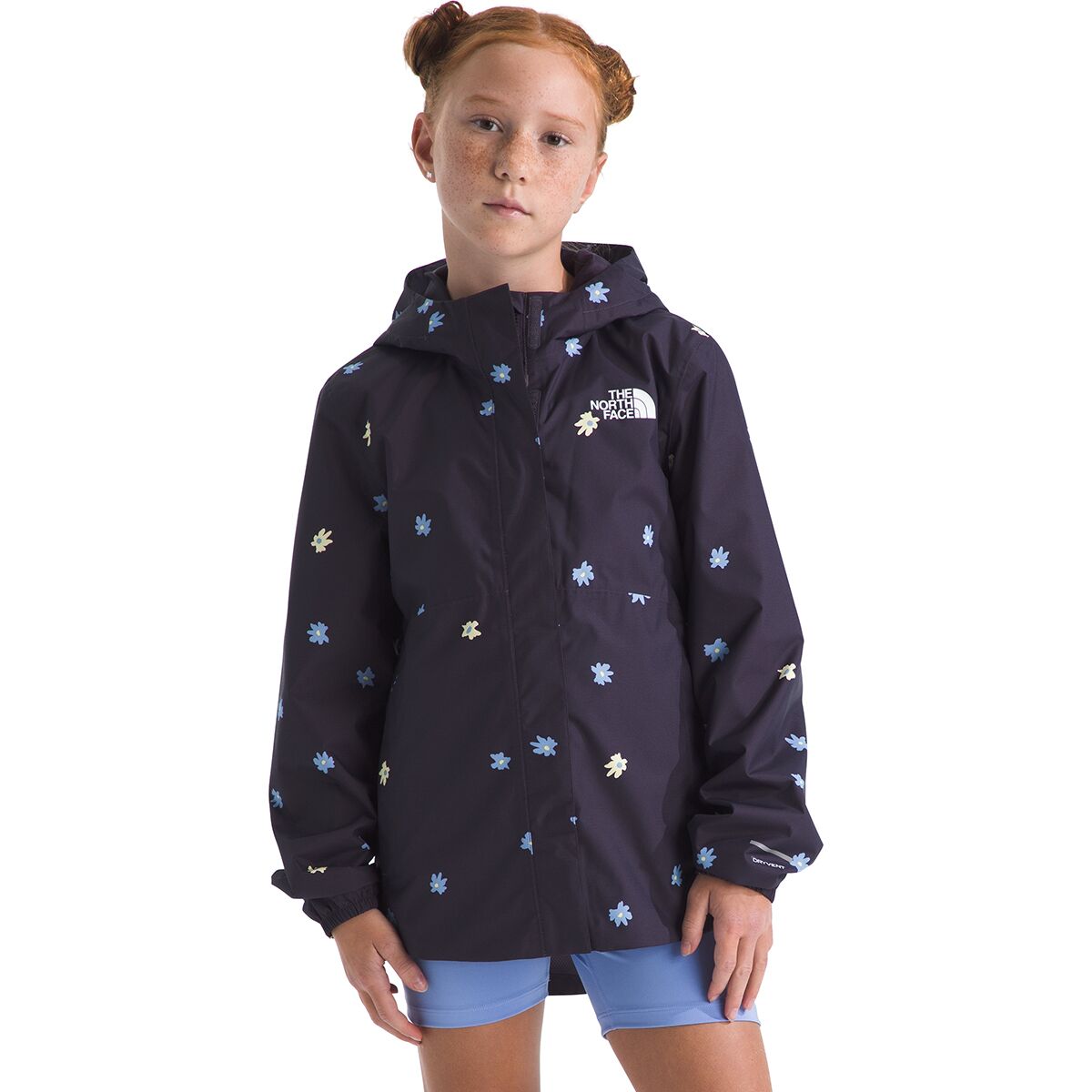 Image of The North Face Antora Rain Print Jacket - Girls' Endless Dusk Simple Floral Print, L