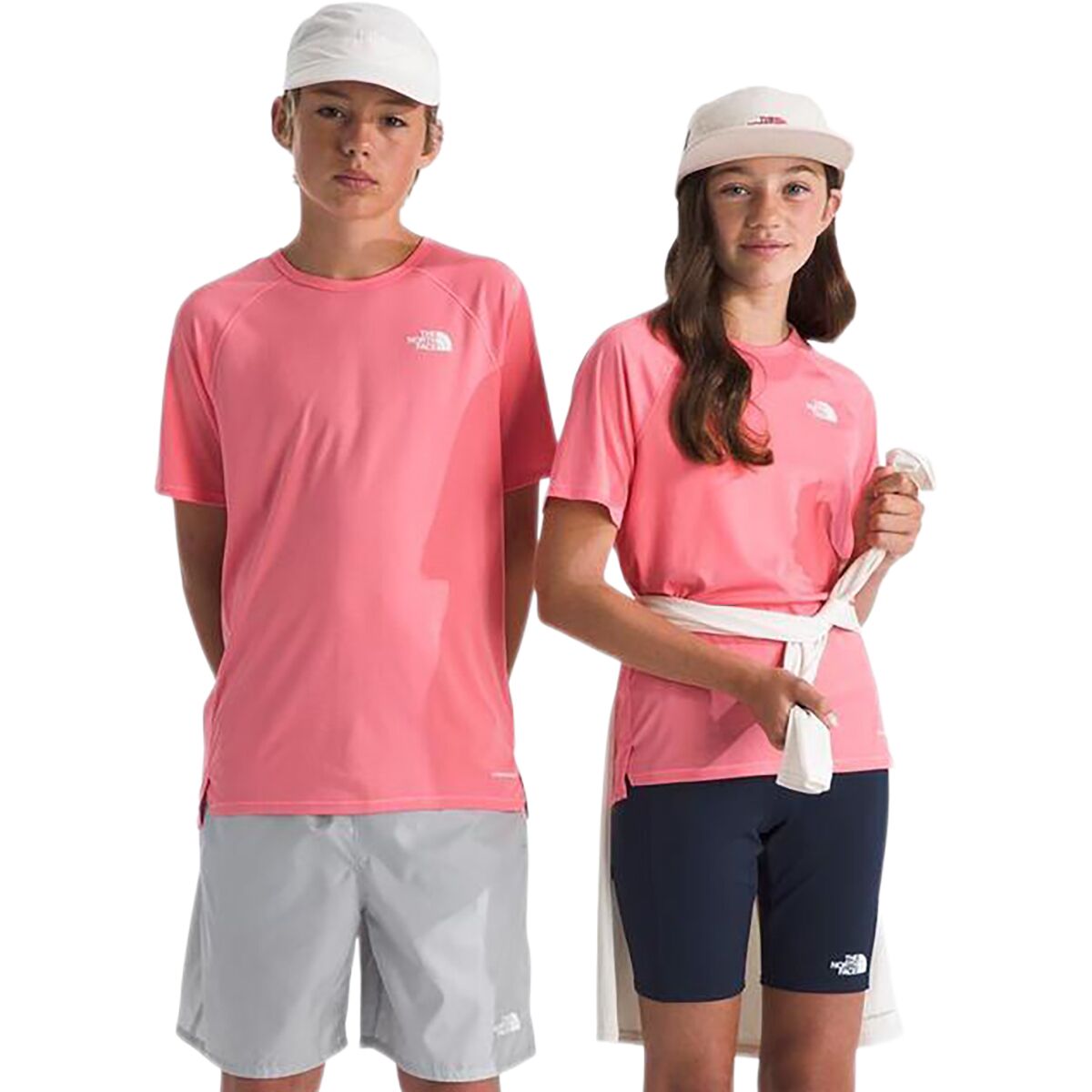 Image of The North Face Sunriser Short-Sleeve T-Shirt - Kids' Coral Crush, XL