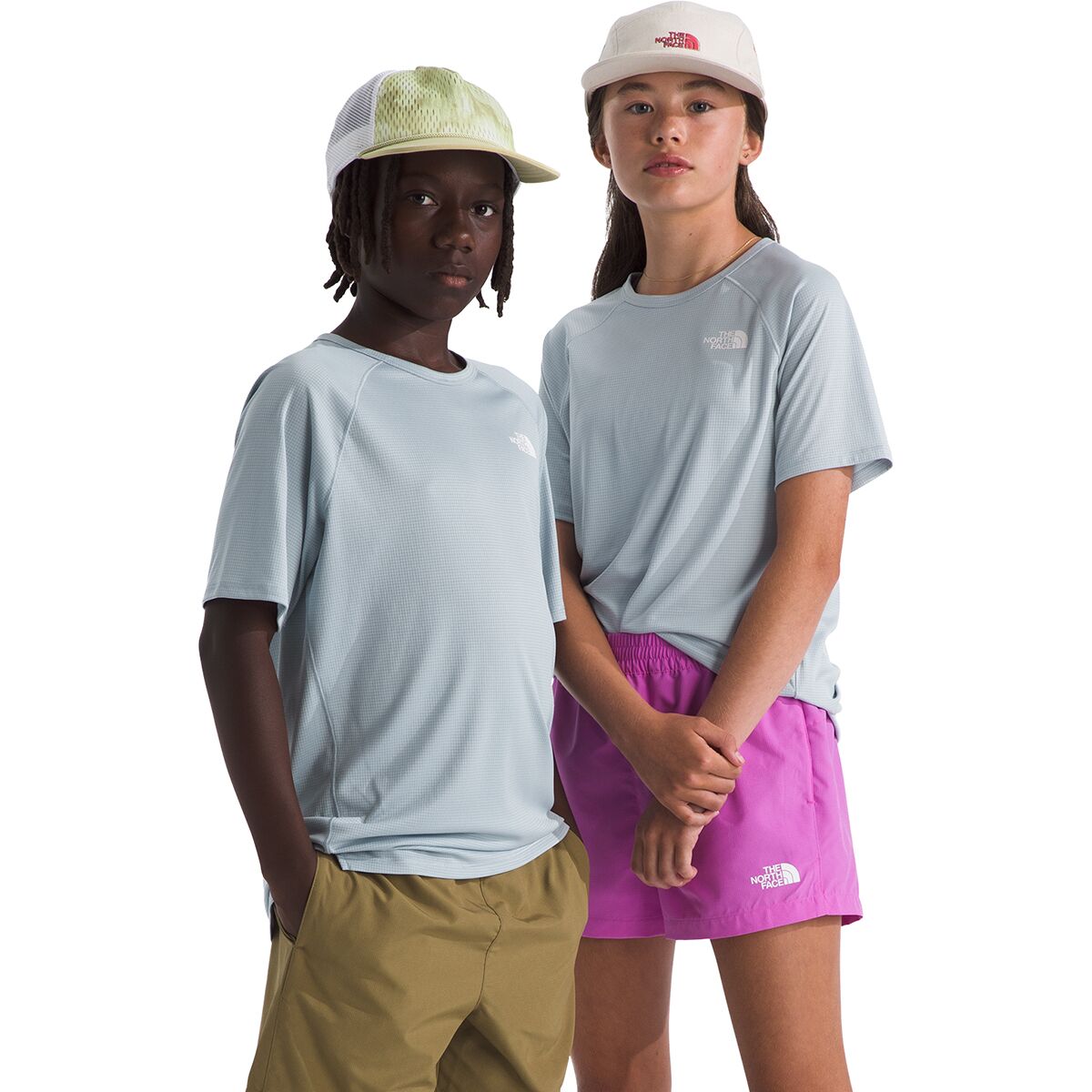 Image of The North Face Sunriser Short-Sleeve T-Shirt - Kids' Frost Grey, S