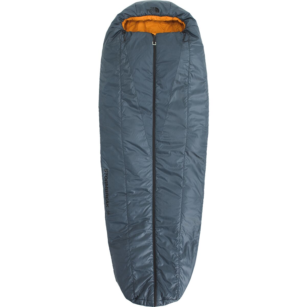 Image of The North Face Stormbreak Sleeping Bag: 35F Synthetic Granite Grey/Dust Orange, Regular