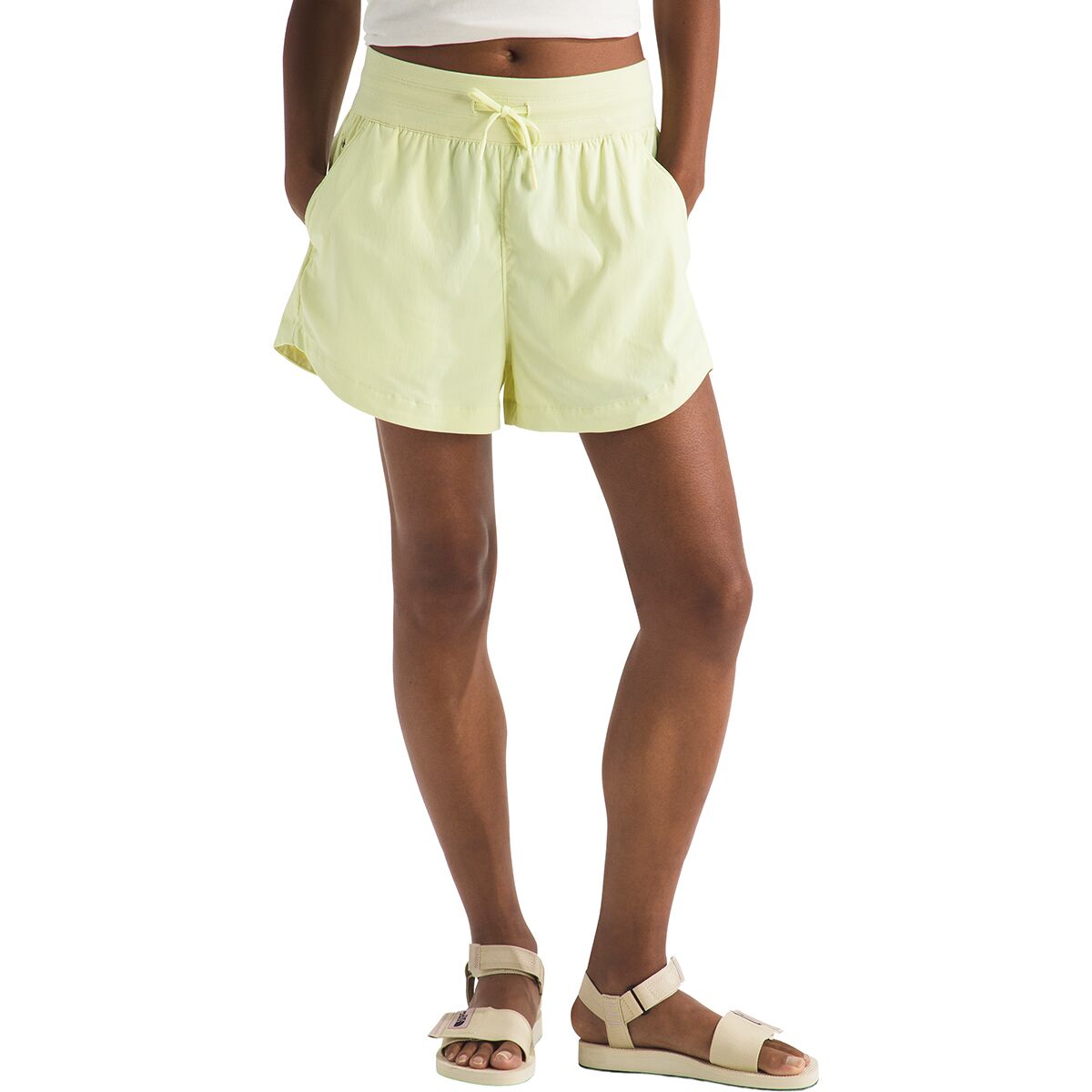 Image of The North Face Aphrodite Arise 3in Short - Women's Lemon Mist, S