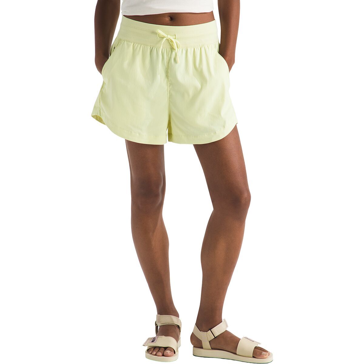 Image of The North Face Aphrodite Arise 3in Short - Women's Lemon Mist, M