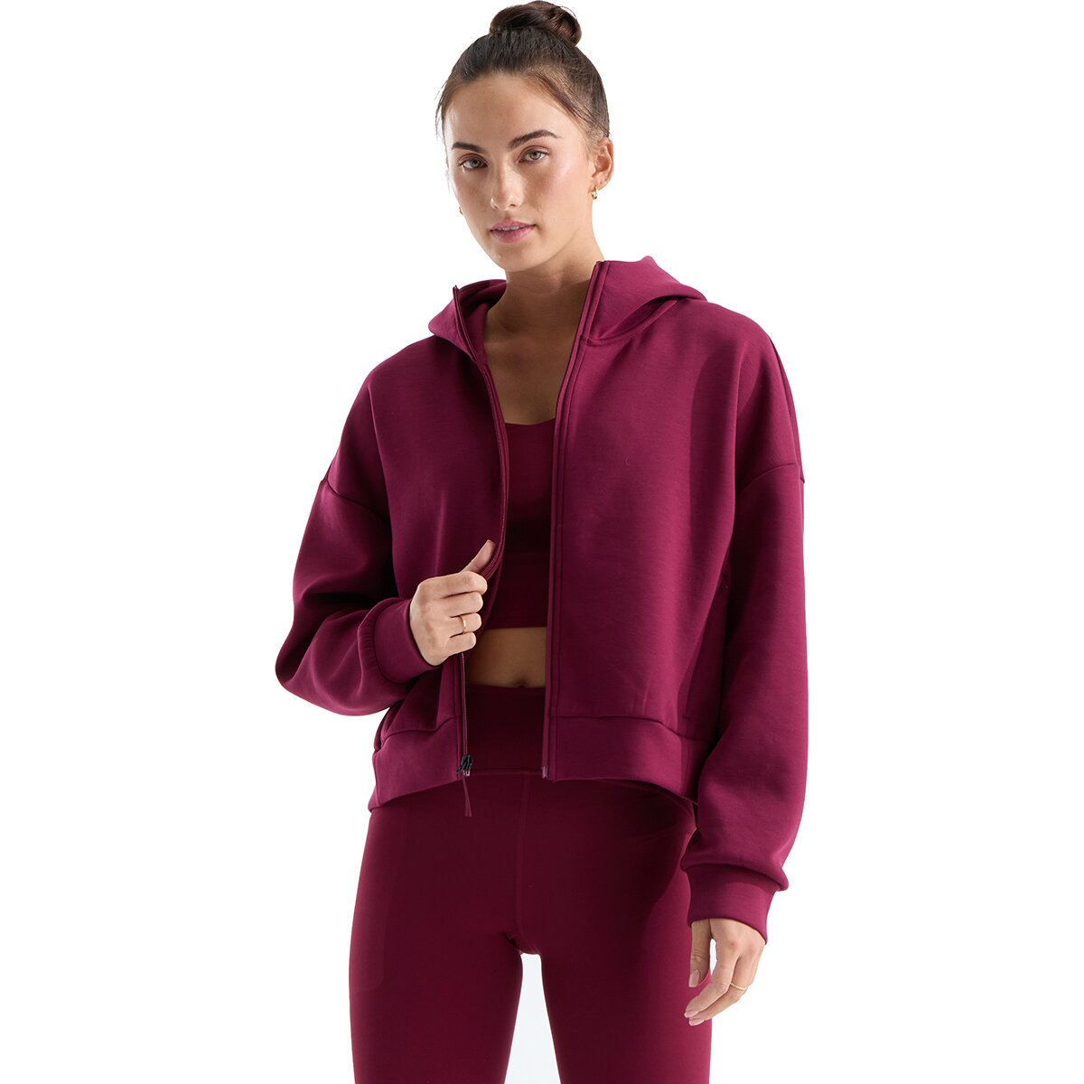 Image of The North Face Jaida Full-Zip Hooded Jacket - Women's Burgundy Crush, XS