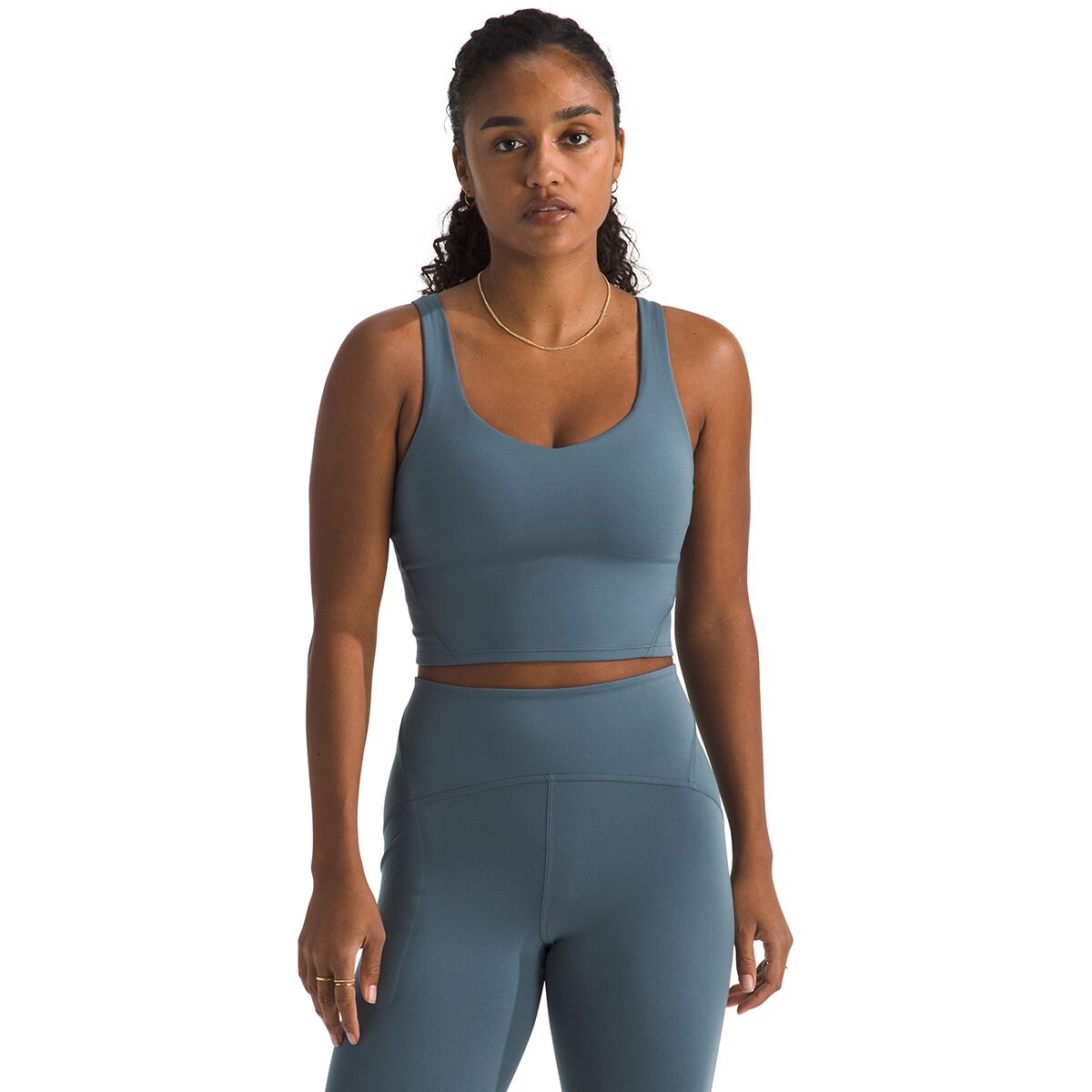 Image of The North Face Jaida Long Line Bra - Women's Granite Grey, M