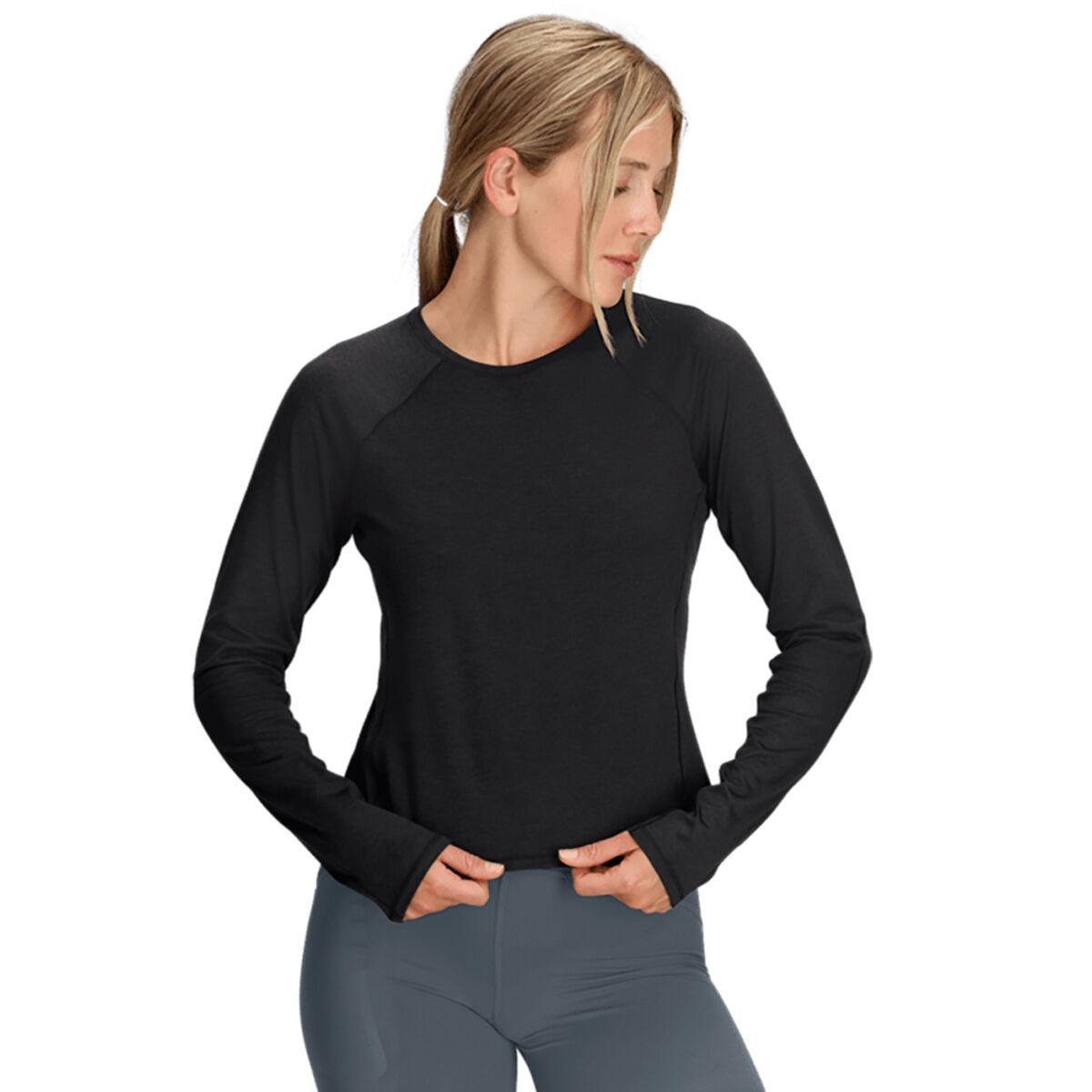 Image of The North Face Jaida Long-Sleeve Shirt - Women's TNF Black Dark Heather, L
