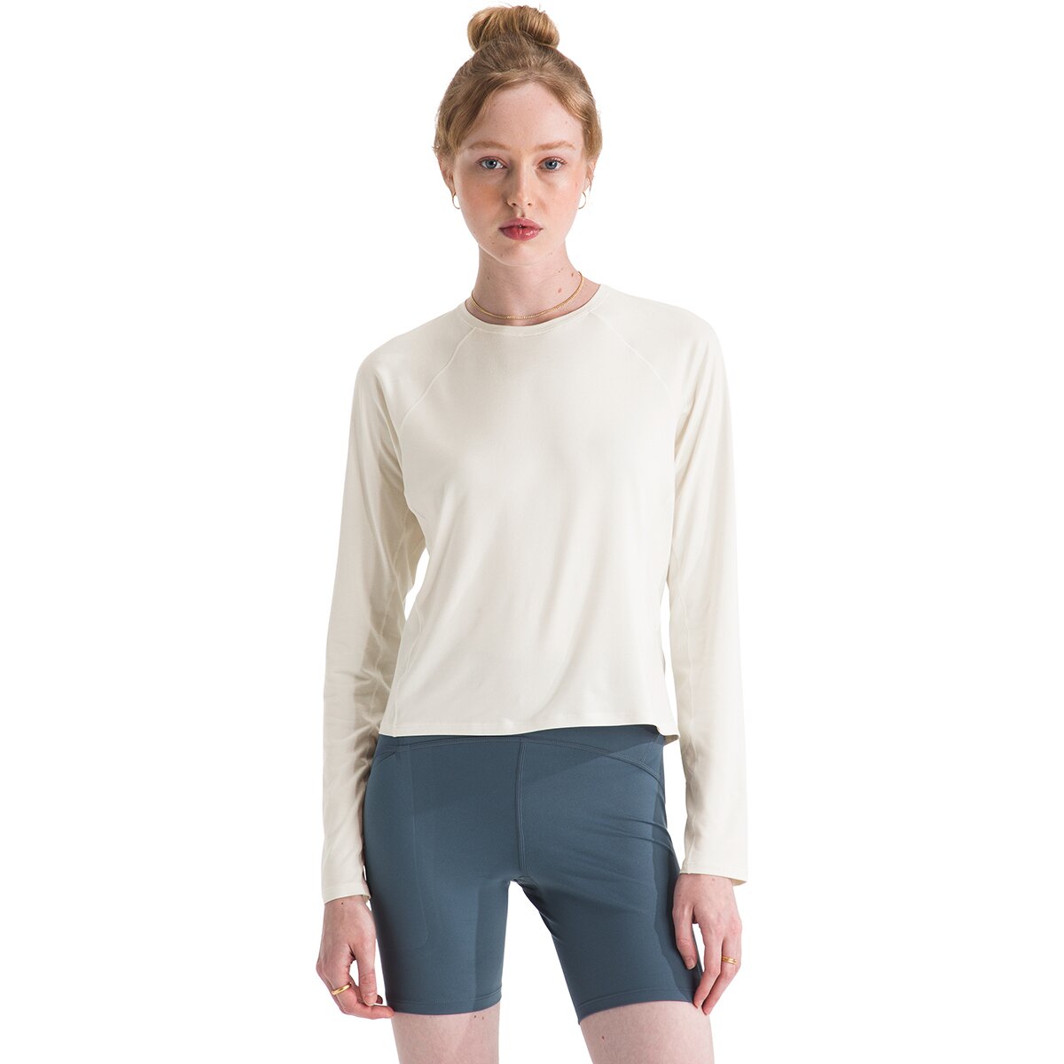 Image of The North Face Jaida Long-Sleeve Shirt - Women's White Dune Light Heather, XL
