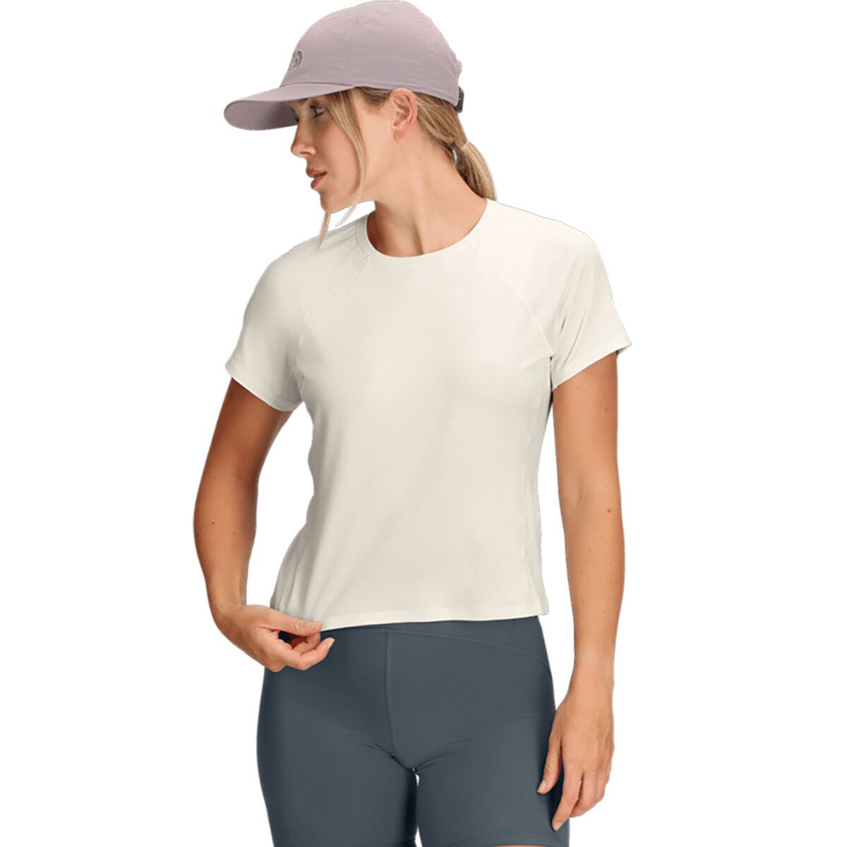 Image of The North Face Jaida Short-Sleeve T-Shirt - Women's White Dune Light Heather, XS