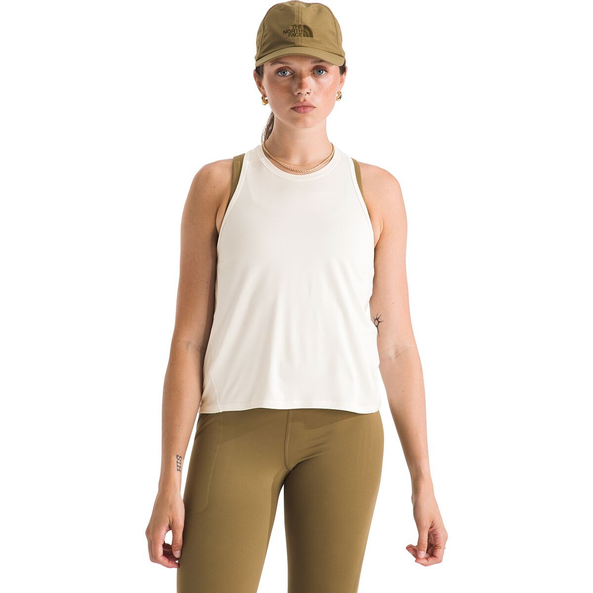 Image of The North Face Jaida Tank Top - Women's White Dune Light Heather, L