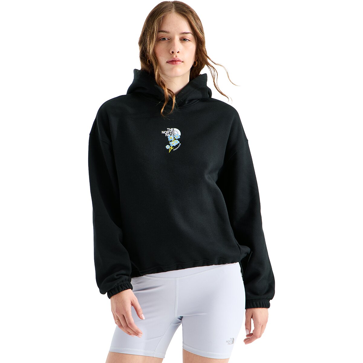 Image of The North Face Places We Love Hoodie - Himalayan Blue Poppy - Women's TNF Black, L