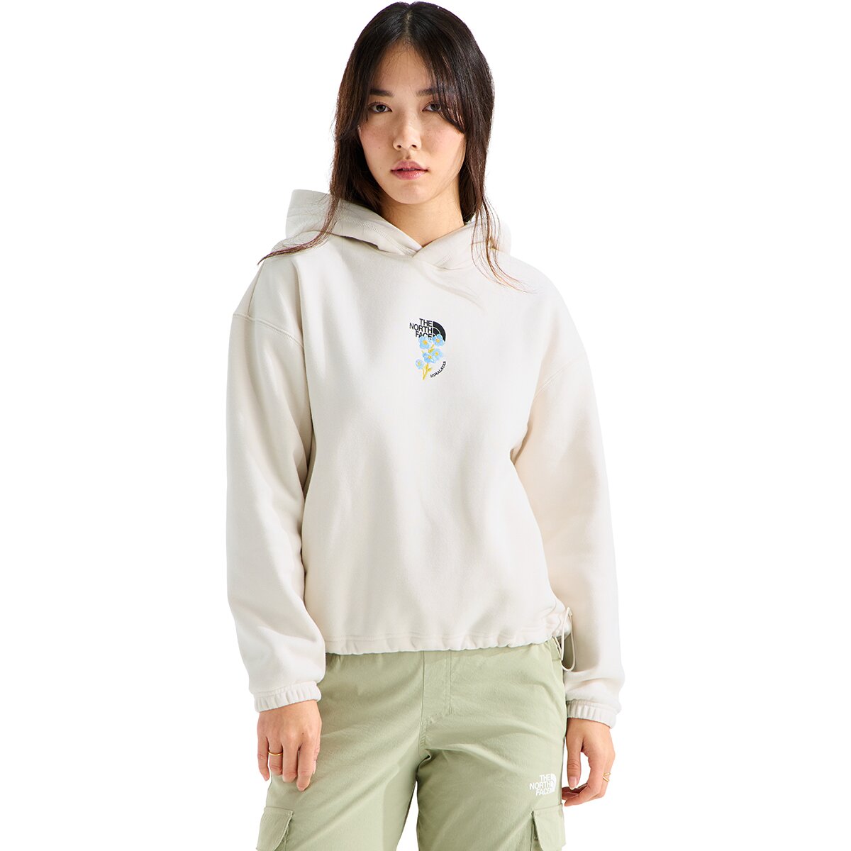Image of The North Face Places We Love Hoodie - Himalayan Blue Poppy - Women's White Dune, M