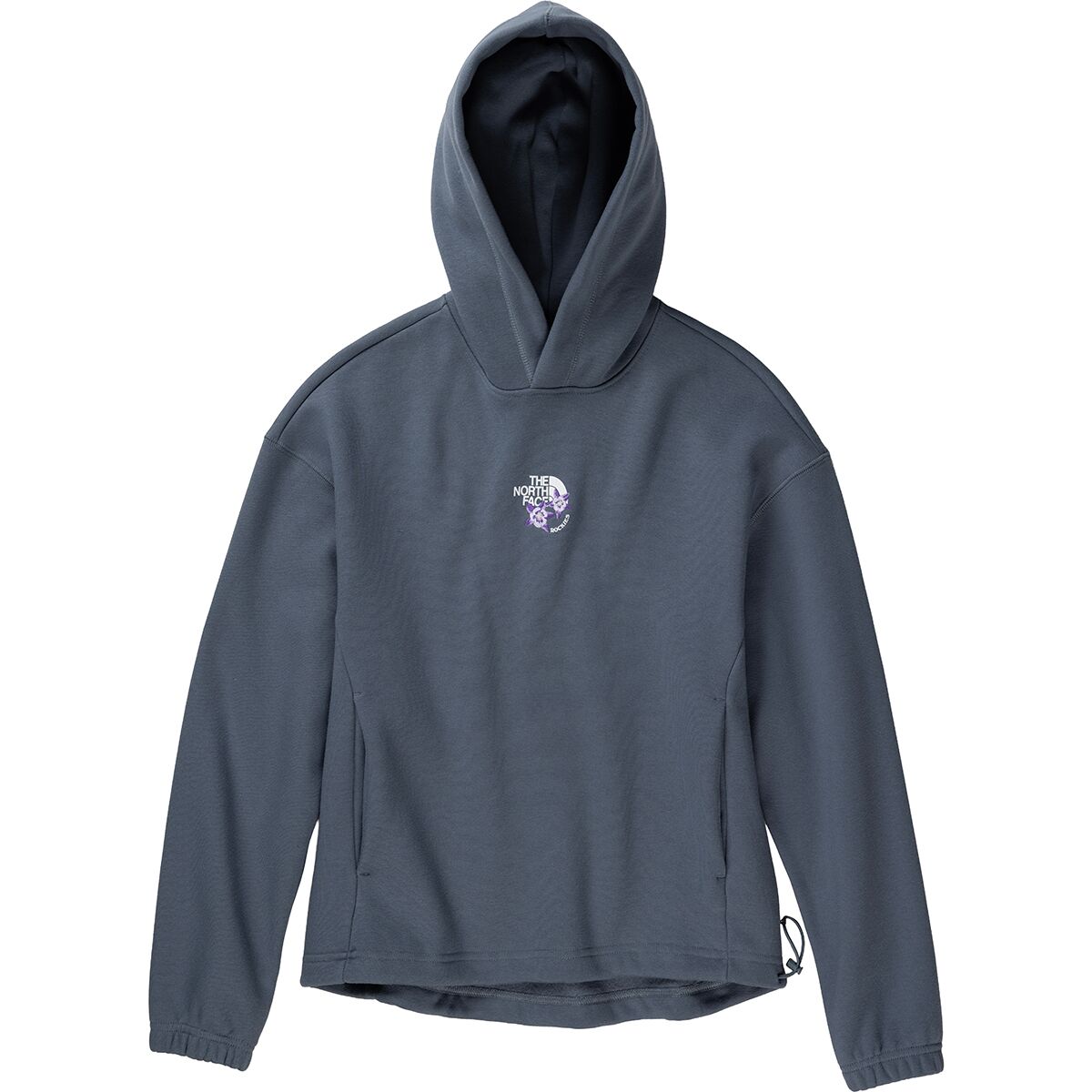 Image of The North Face Places We Love Hoodie - Rockies Blue Columbine - Women's Granite Grey, S