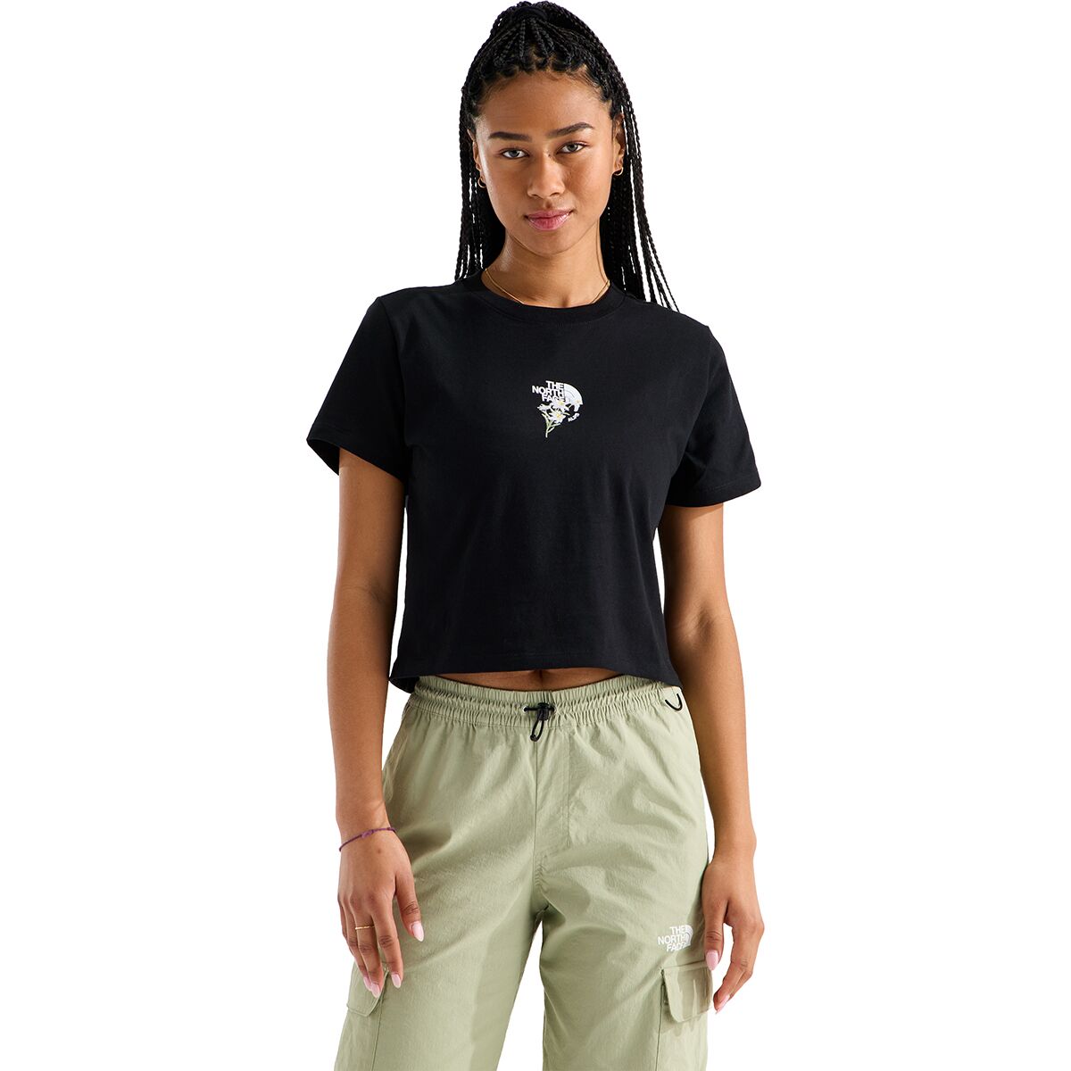 Image of The North Face Places We Love T-Shirt - Alps Edelweiss - Women's TNF Black, L