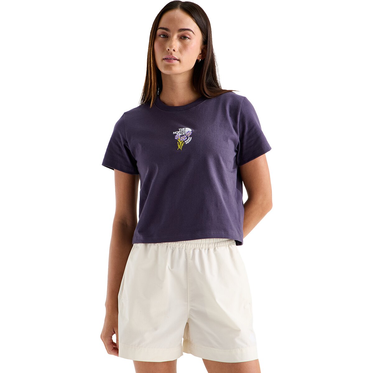 Image of The North Face Places We Love T-Shirt - Sierra Nevada Flower - Women's Endless Dusk, L