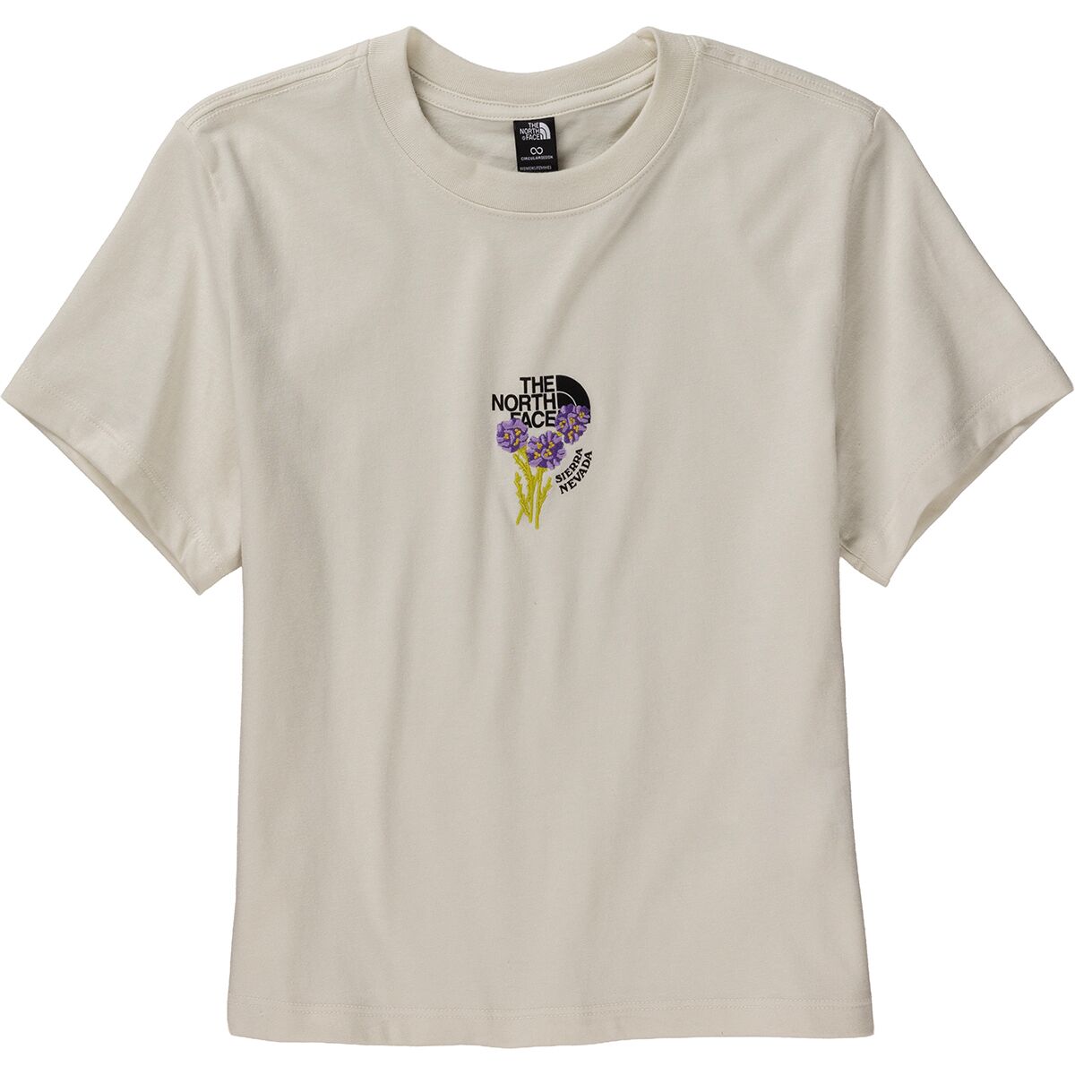 Image of The North Face Places We Love T-Shirt - Sierra Nevada Flower - Women's White Dune, XS