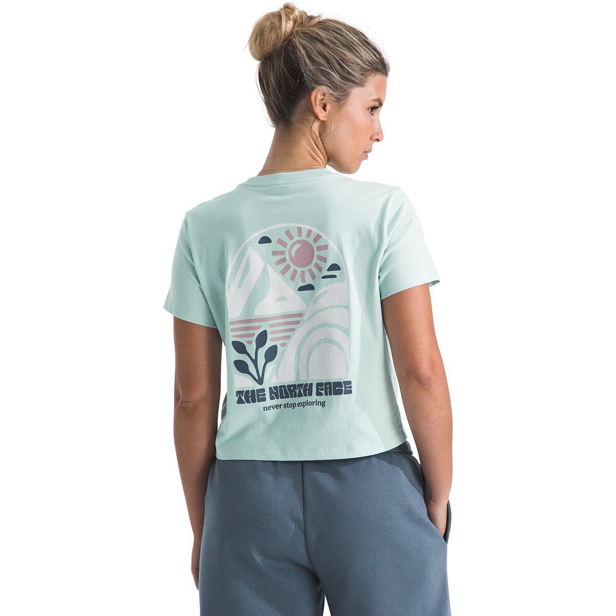 Image of The North Face Sun Regular Short-Sleeve Cutie Graphic T-Shirt - Women's Opal Frost, M
