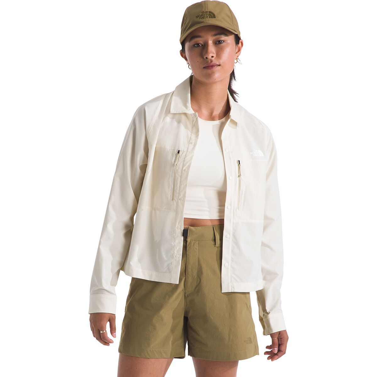 Image of The North Face Trail LIGHTRANGE Long-Sleeve Shirt - Women's White Dune/Desert Stone, XL