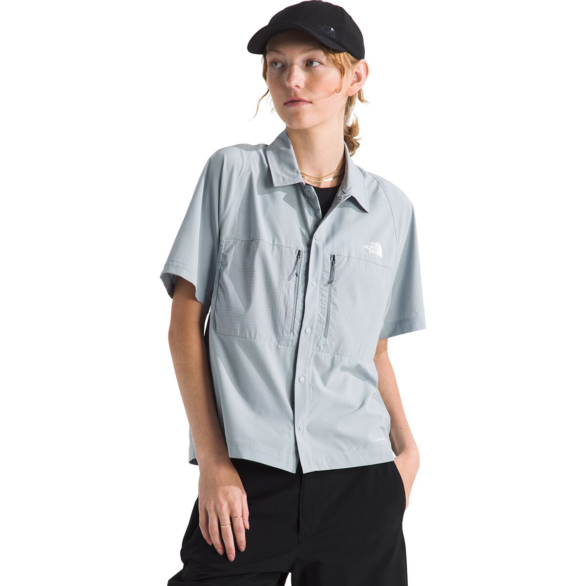 Image of The North Face Trail LIGHTRANGE Short-Sleeve Shirt - Women's Frost Grey, M