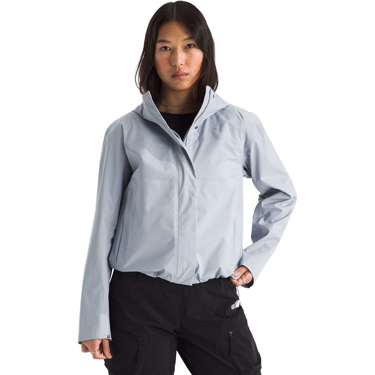 Image of The North Face Voyage Rain 3L Hooded Jacket - Women's Frost Grey, S