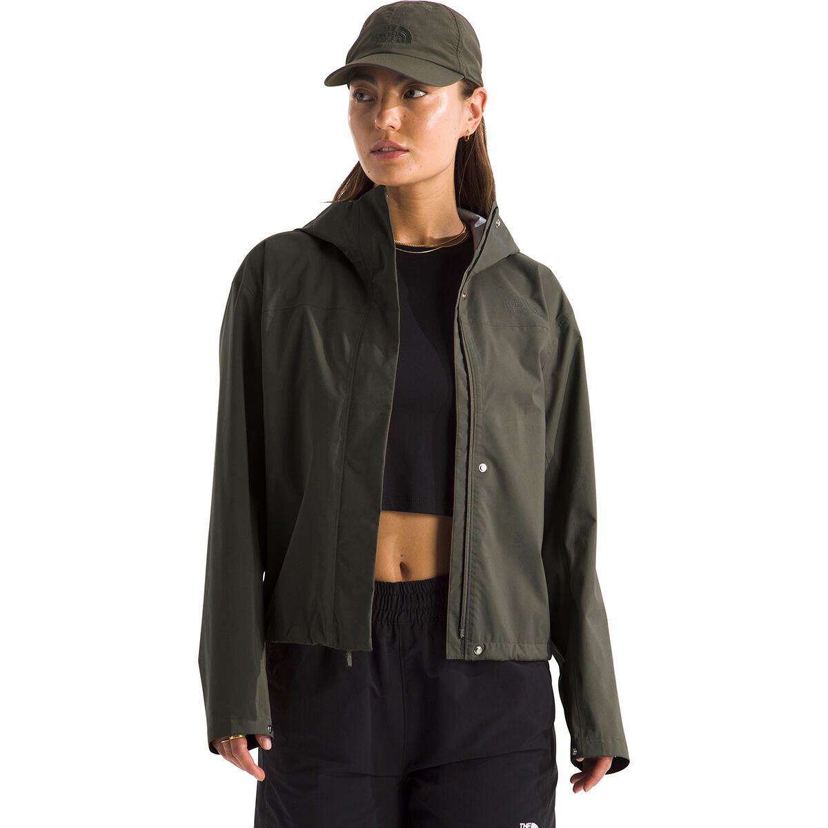 Image of The North Face Voyage Rain 3L Hooded Jacket - Women's New Taupe Green, S