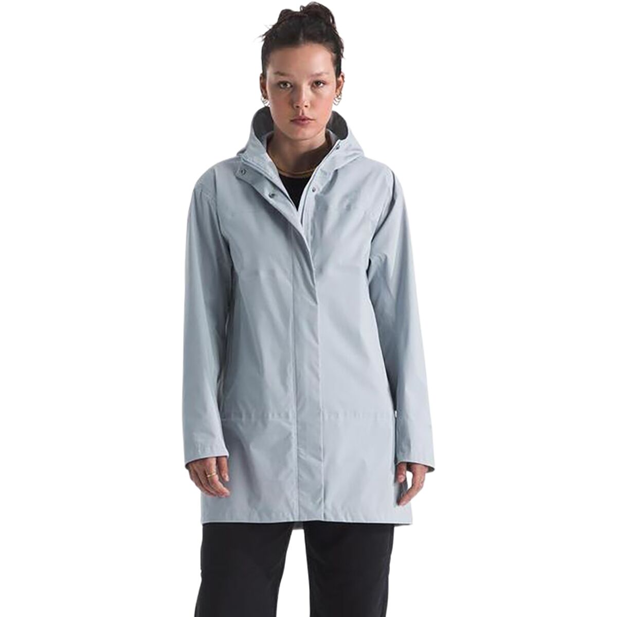 Image of The North Face Voyage Rain 3L Hooded Parka - Women's Frost Grey, L