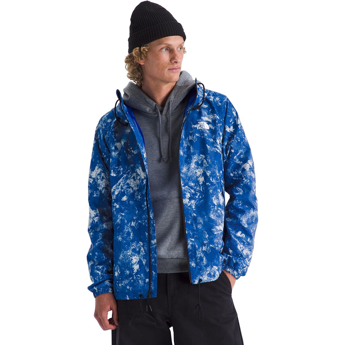 Image of The North Face Antora Print Rain Hoodie - Men's TNF Blue Chalk Texture Print, M