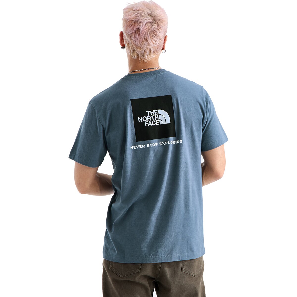 Image of The North Face Evolution Box NSE Regular Short-Sleeve T-Shirt - Men's Granite Grey, XXL