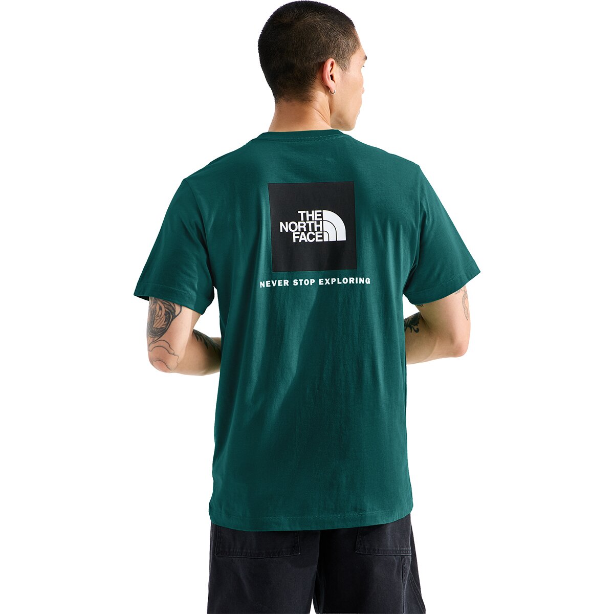 Image of The North Face Evolution Box NSE Regular Short-Sleeve T-Shirt - Men's Pacific Teal, XL