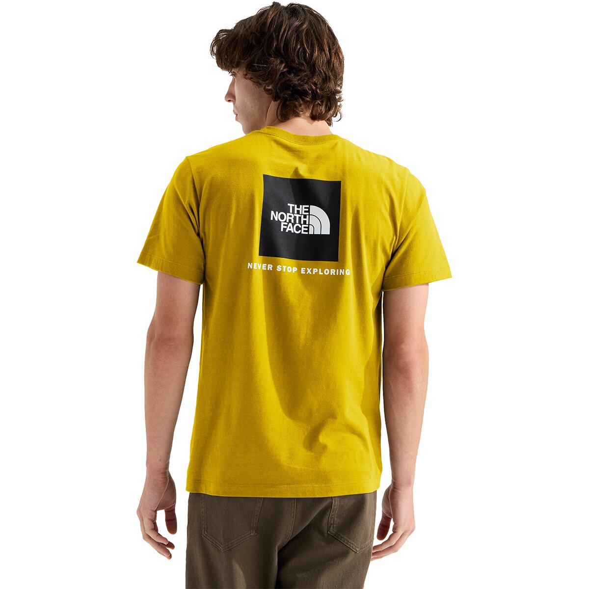 Image of The North Face Evolution Box NSE Regular Short-Sleeve T-Shirt - Men's Pigment Yellow, M