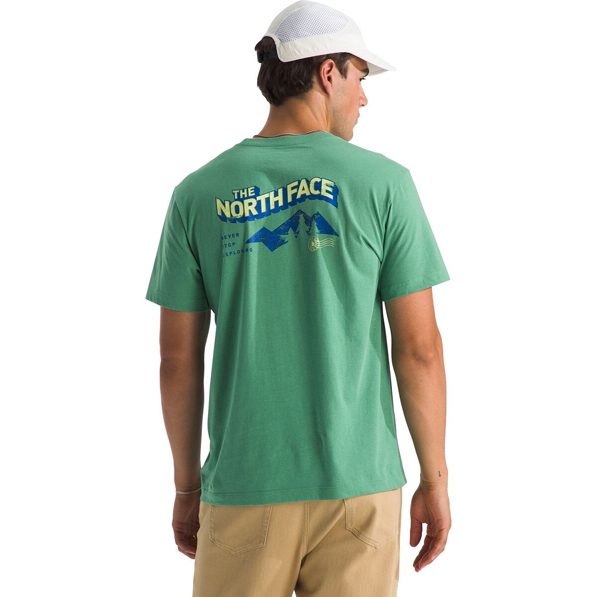 Image of The North Face Explore Postcard Regular Short-Sleeve T-Shirt - Men's Dimmed Algae, XXL