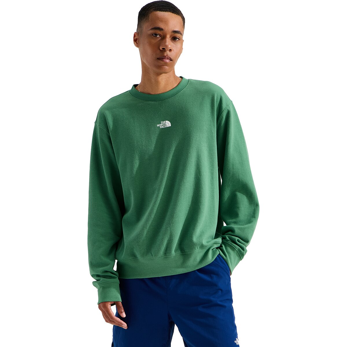 Image of The North Face TNF Double Knit Crew Sweatshirt - Men's Dimmed Algae, XXL