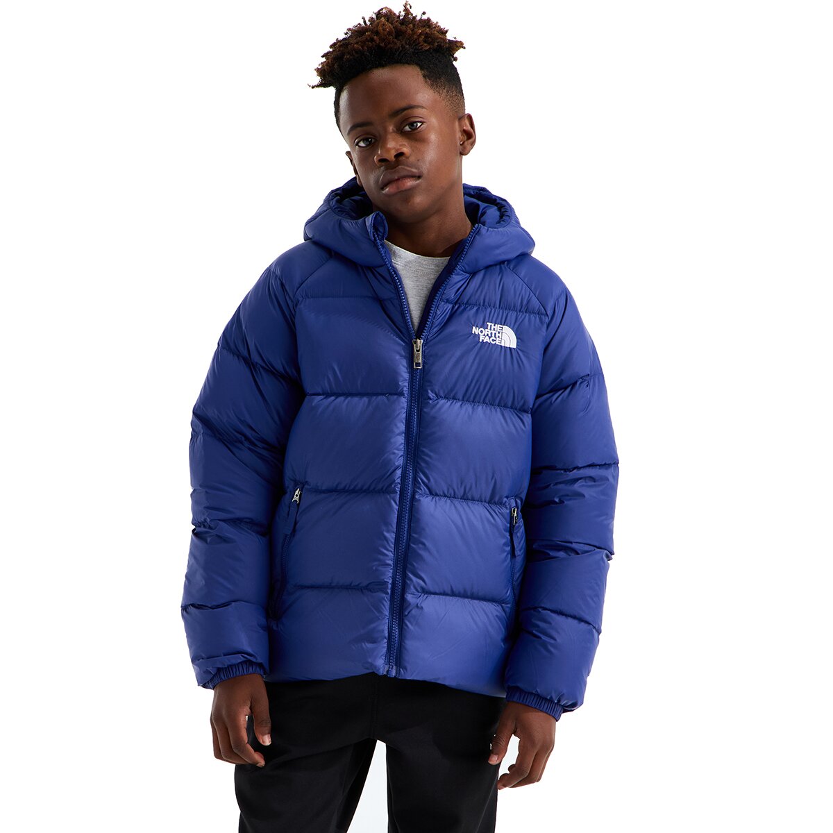 Image of The North Face Hydrenalite Down Hooded Jacket - Boys' Bold Blue, M