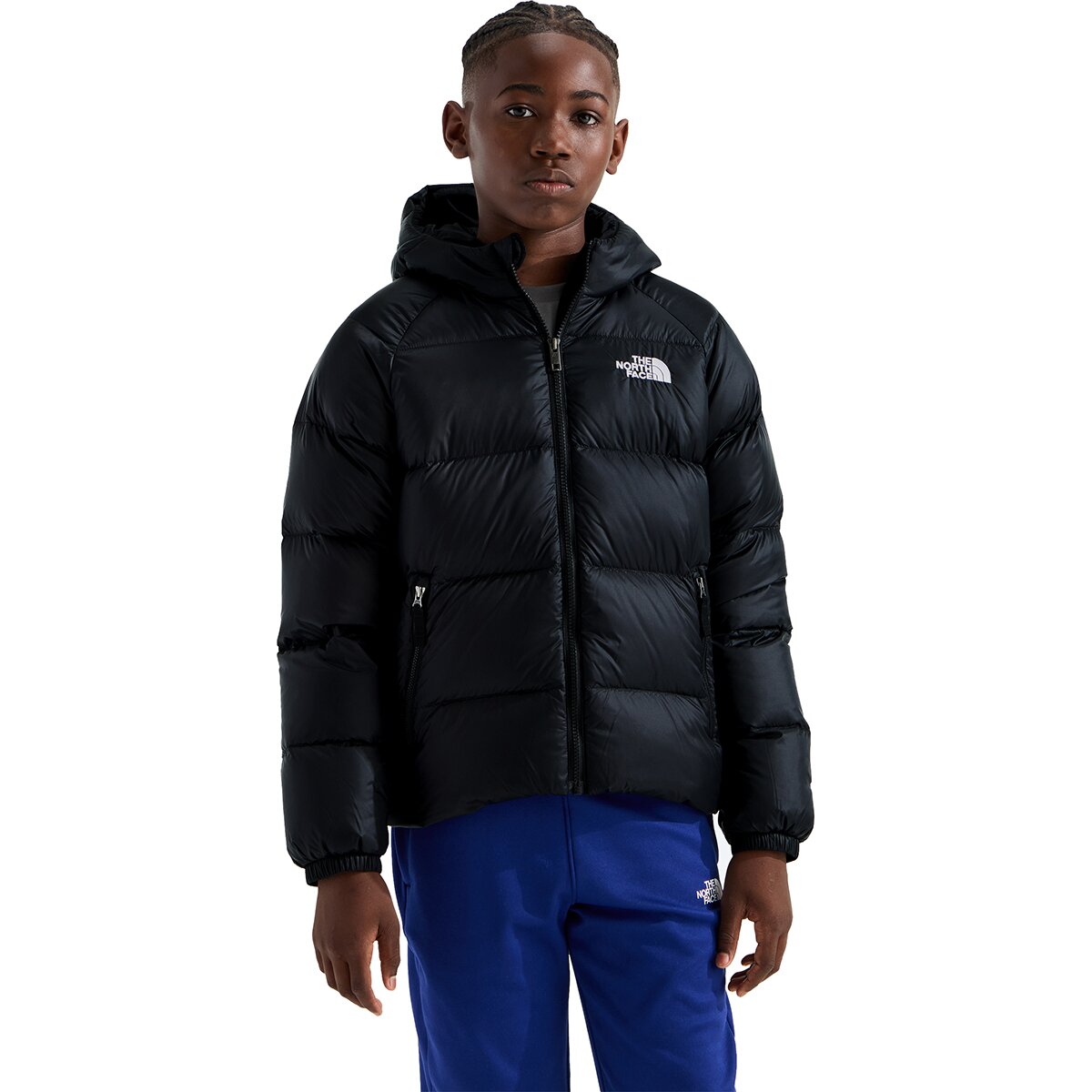 Image of The North Face Hydrenalite Down Hooded Jacket - Boys' TNF Black, XS