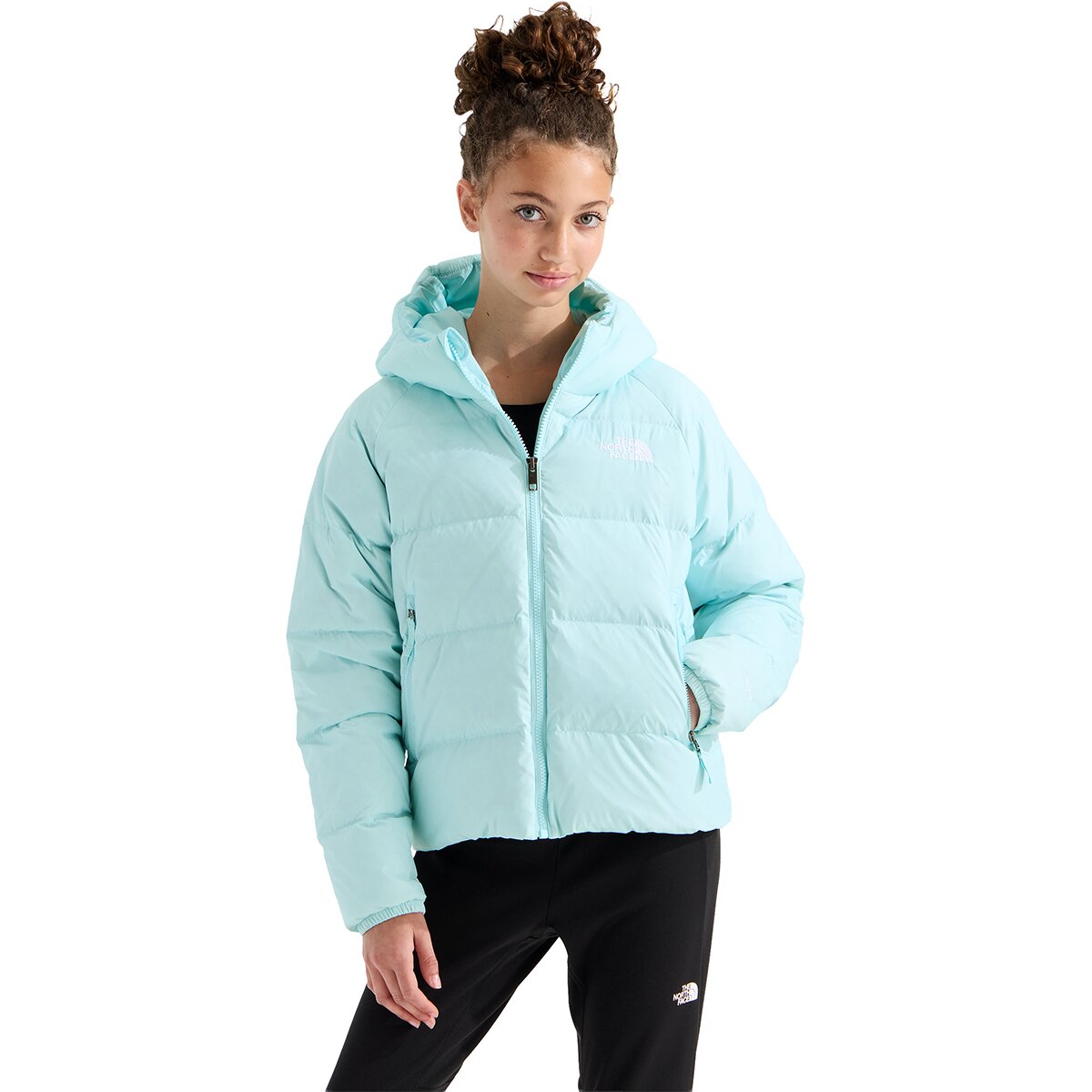 Image of The North Face Hydrenalite Down Hooded Jacket - Girls' Glacier, XXL